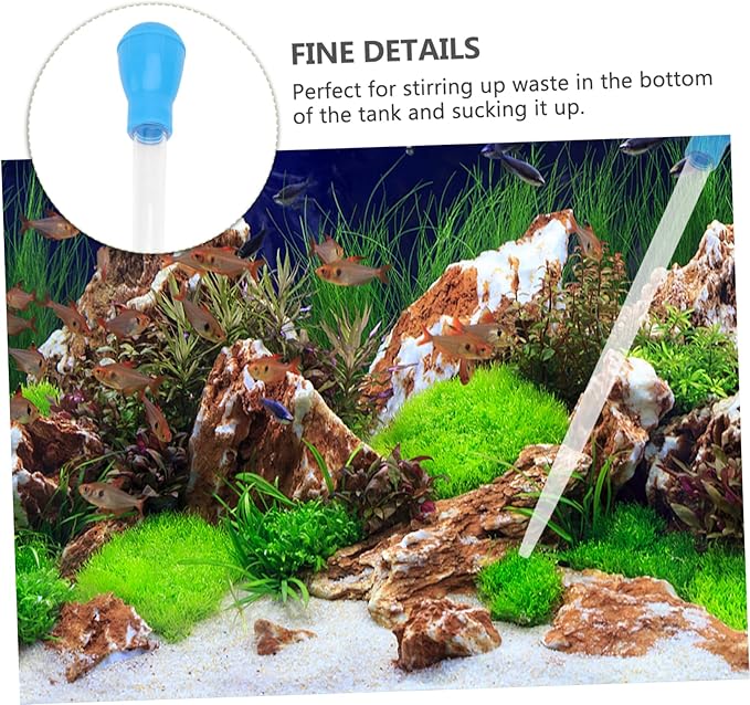 Fish Tank Vacum Cleaner Fish Dropper Mini Straws Mini Vacuum Long Turkey Baster Manual Vacuum Sweeper Automatic Fish Feeder Aquarium Vacuum Essential Oil Coral