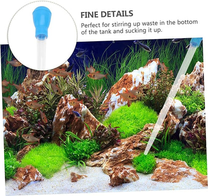 Fish Tank Vacum Cleaner Fish Dropper Mini Straws Mini Vacuum Long Turkey Baster Manual Vacuum Sweeper Automatic Fish Feeder Aquarium Vacuum Essential Oil Coral