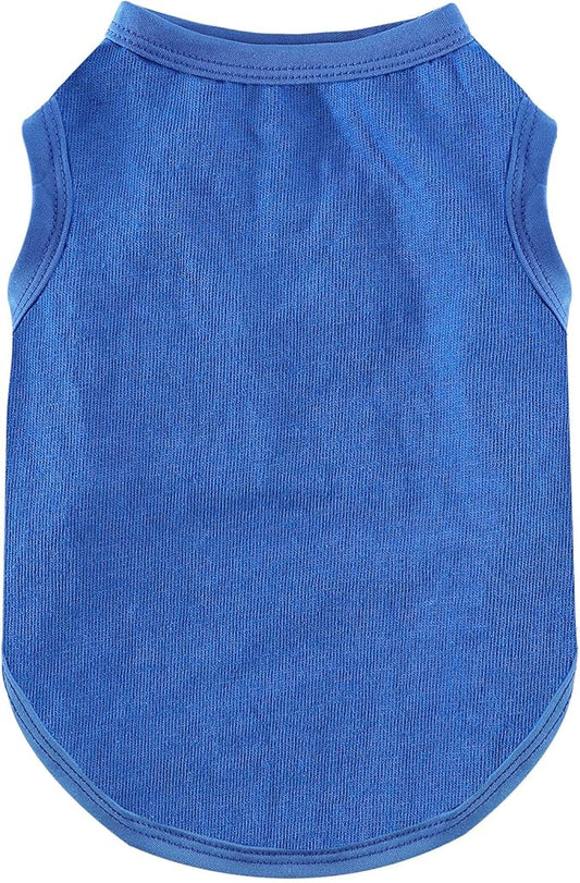 Dog Shirt Vest Clothes for Small Dogs Boy Girl Summer Solid Stretchy Puppy T-Shirts Soft Cool Breathable Lightweight Dog Sweatshirt Pet Cat Outfit