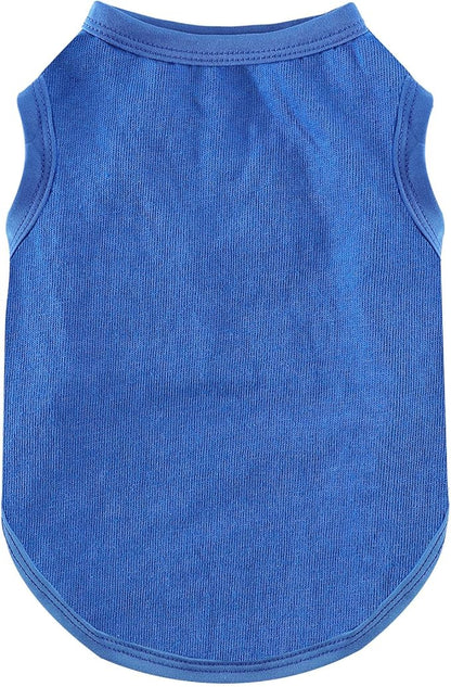 Dog Shirt Vest Clothes for Small Dogs Boy Girl Summer Solid Stretchy Puppy T-Shirts Soft Cool Breathable Lightweight Dog Sweatshirt Pet Cat Outfit