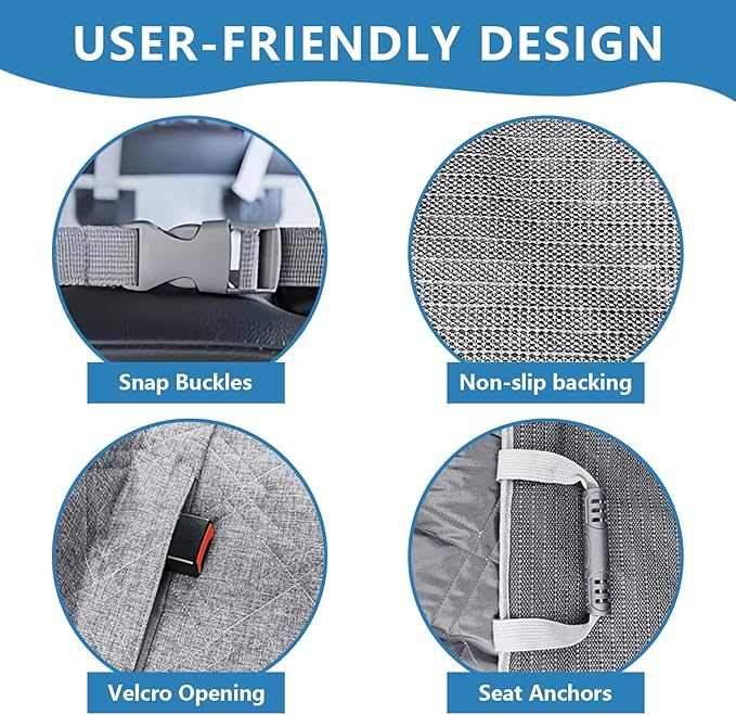 Dog Car Seat Cover for Pets 100% Waterproof 900D Heavy