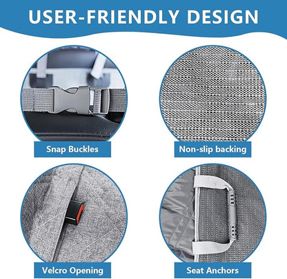 Dog Car Seat Cover for Pets 100% Waterproof 900D Heavy