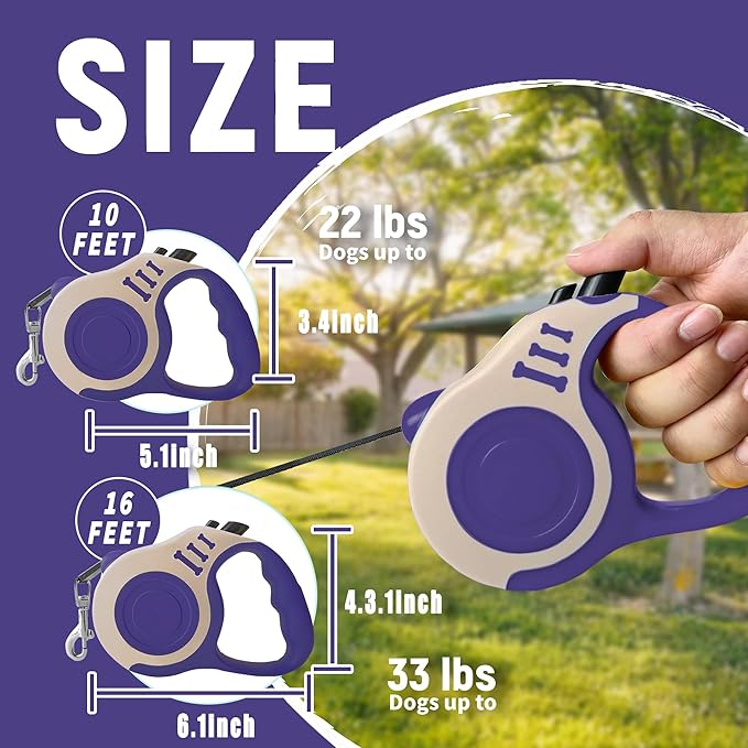 Retractable Dog Leash Automatic Telescopic Tractor Dog Tape 10/16 FT