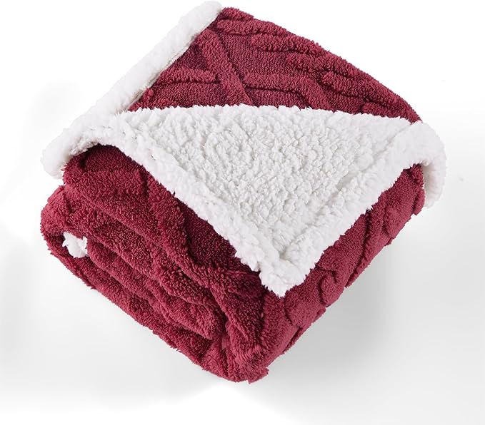 Bedsure Waterproof Dog Blankets for Medium Dogs 30"x40", Burgundy