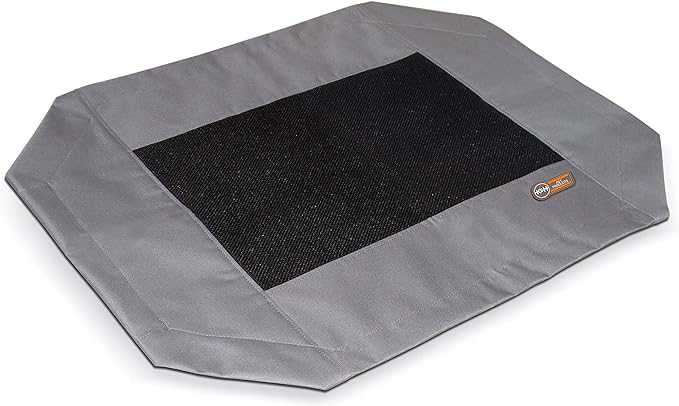 K&H Pet Products Elevated Cooling Outdoor Dog Bed Portable Raised Dog Cot Replacement Cover Only Gray/Black Mesh Medium 32 X 25 Inches (Cot NOT Included)