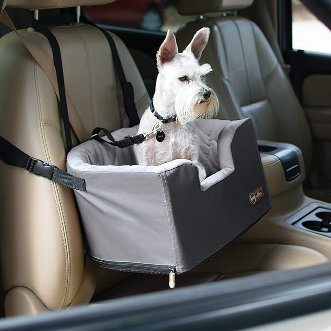 K&H Pet Products Hangin' Bucket Booster Toy Breed Dog Car Seat Gray 16 X 14.5 Inches