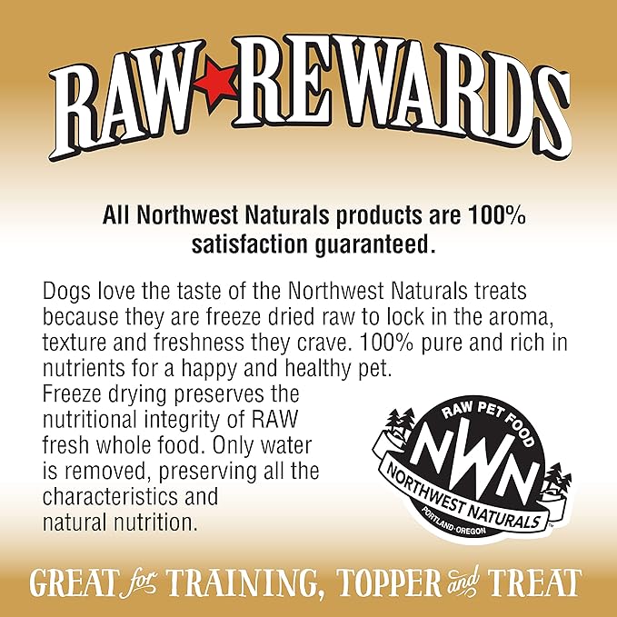 Northwest Naturals Raw Rewards Freeze-Dried Turkey Neck Treats for Dogs and Cats - Whole Neck - Healthy, 1 Ingredient, Human Grade Pet Food, All Natural - 6 Oz (Packaging May Vary)