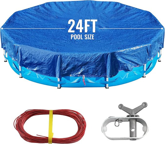 28Ft Pool Cover for （24Ft） Above Ground Pool