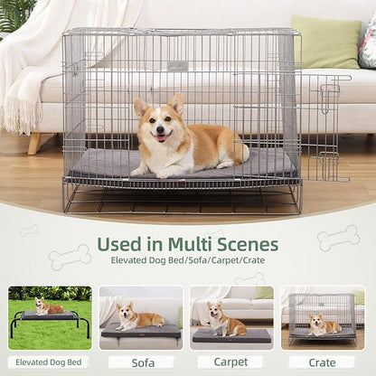 Dog Crate Bed Pad Mat Reversible (Cool&Warm) with Removable Washable Cover 23x17 Inch,