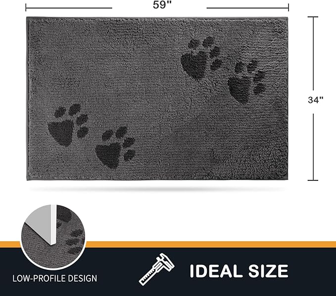 PURRUGS Dirt Trapper Door Mat 34" x 59"