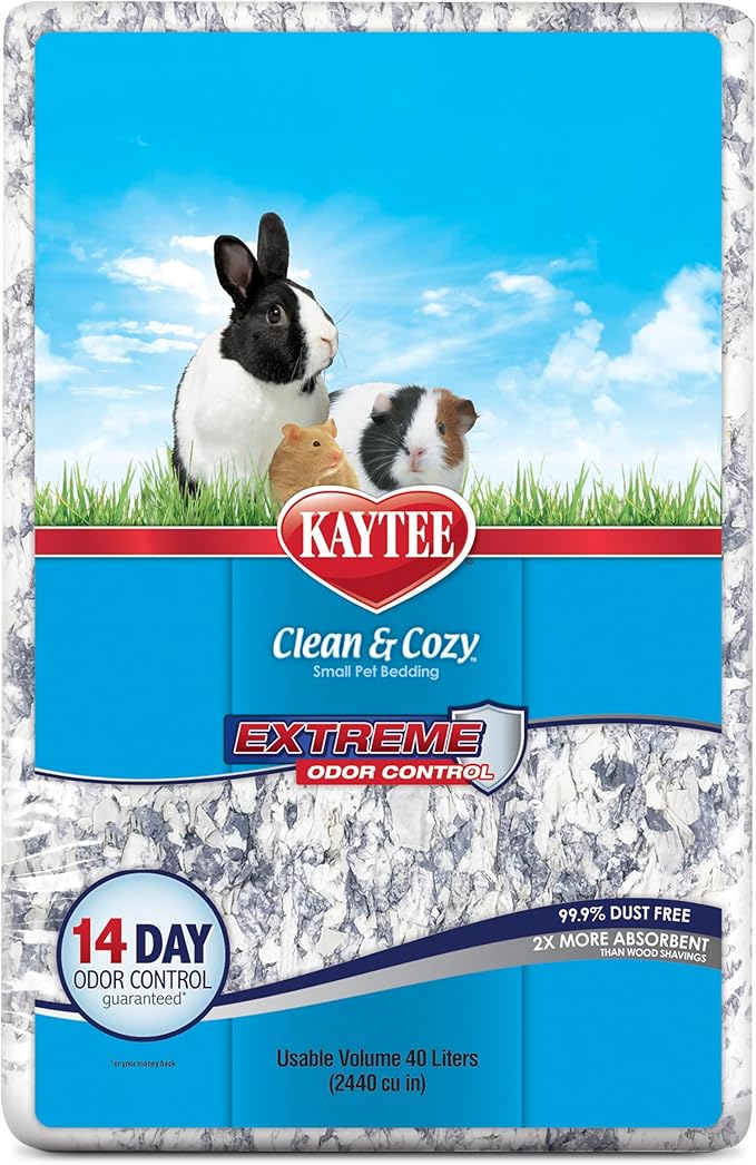 Kaytee Clean & Cozy Extreme Odor Control Bedding, Made for Small Animals, 40 Liters