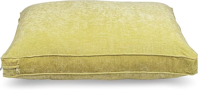 Sherry Kline Chenille Velvet Dog Bed Yellow Gold 26” x 18” x 3"