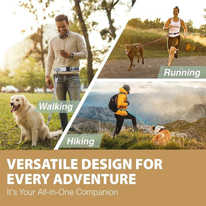 Hands Free Dog Leash with Waist Belt Lifetime Replacement 5518