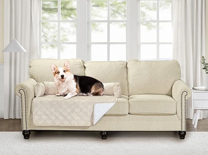 Brilliant Sunshine Premium Beige Silky Velvet Pet Sofa Bed
