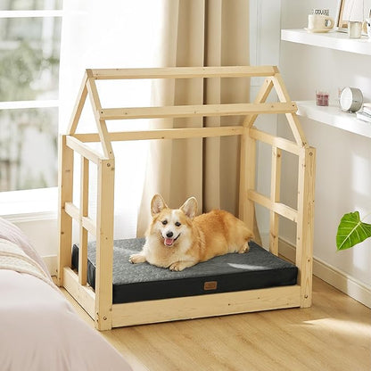 Bedsure Orthopedic Dog Bed for Medium Dogs 2-Layer Thick (30x20x3 Inches),