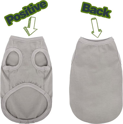 Paiaite 3 Pieces Plain Dog Shirt Sleeveless Puppy