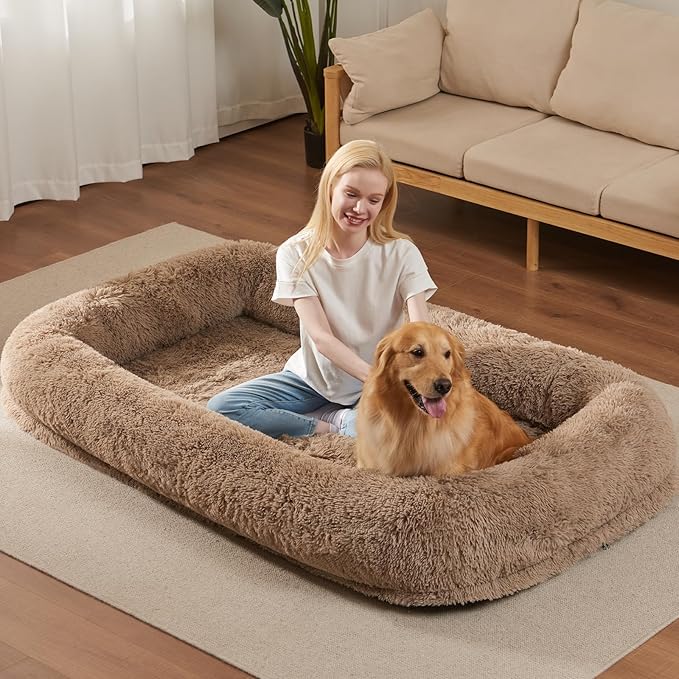 Human Dog Bed for Adult 290 GSM 40D Orthopedic
