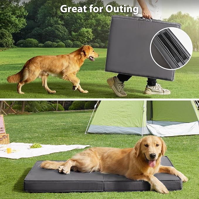 RRPETHOME Waterproof Outdoor Dog Beds Large Sized Dog
