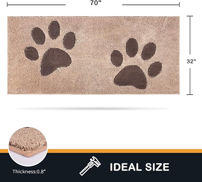 PURRUGS Dirt Trapper Door Mat 32" x 70"