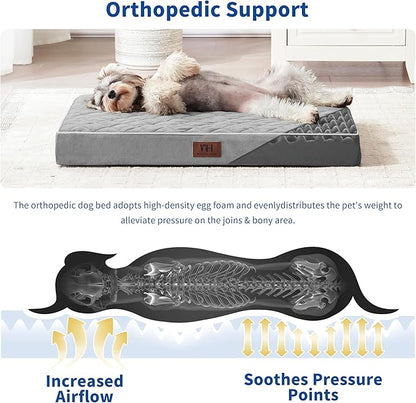Orthopedic Dog Beds for Small Medium Large Dogs with Removable Washable Cover 30 inch,