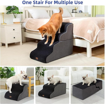 Pettycare Dog Stairs Ramp for High Beds and Couch 4 Steps,