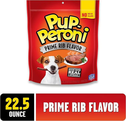 Pup-Peroni Dog Treats, Prime Rib Flavor, 22.5 Ounce, Made with Real Steak