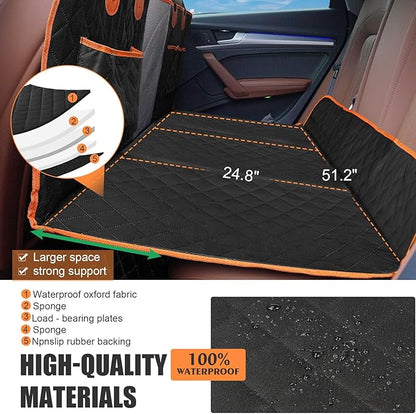 Back Seat Extender for Dogs Hard Bottom Dog 330lbs-Waterproof Dog