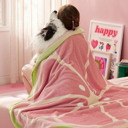 Lesure Puppy Blankets for Small Dogs 350GSM Flannel 30"x30", Pink