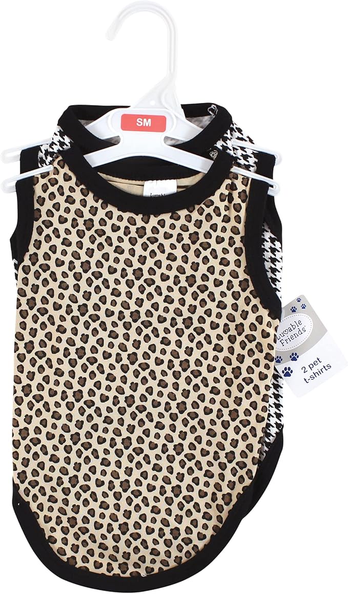 Luvable Friends Dog Pet Dog and Cats Cotton T-Shirts 2pk