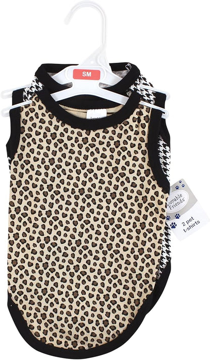 Luvable Friends Dog Pet Dog and Cats Cotton T-Shirts 2pk