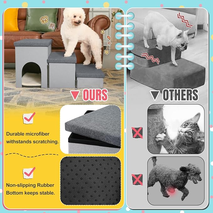 Dog Stairs for High Beds 22 inches(3