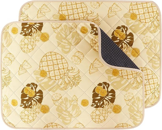 IEUUMLER Washable Pee Pads for Dogs 2 Pack EU007 (Yellow 24"X18"-2pcs)