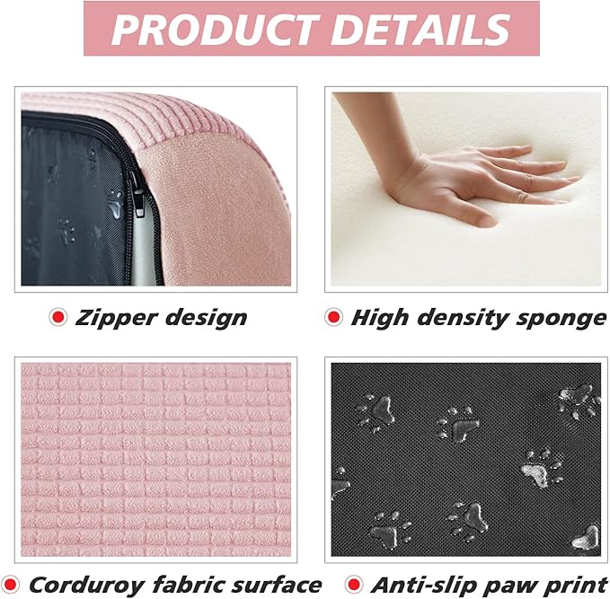 Mestuel 3-Tiers Foam Dog Stairs for Couch Sofa Bed 60 lbs,