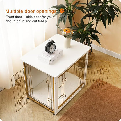 DWANTON Dog Crate Furniture with Cushion 27.2" L,