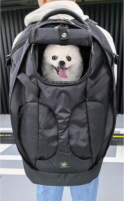 2024 New SHCihui Large Pet Backpack| Dog Backpack for Most Dog Sizes Travel&Hiking Pet Carrier Backpack with Safety leash More large Ventilations Double-layer Structure