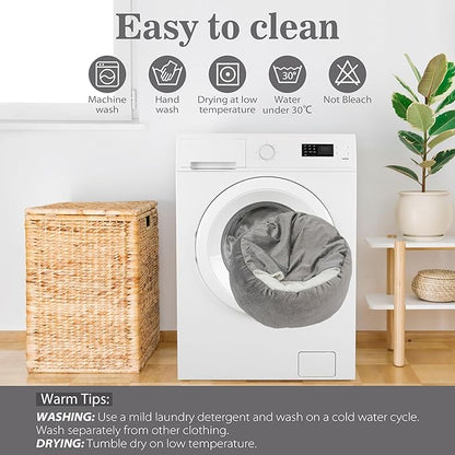 Dog Bed Warm with Hooded Blanket 22 lbs, 19.7 inch