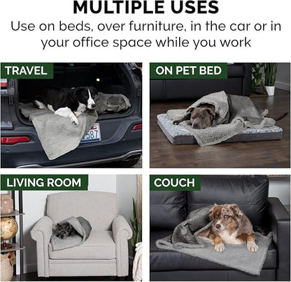 Furhaven Waterproof & Self-Warming Throw Blanket for Dogs & Indoor Cats