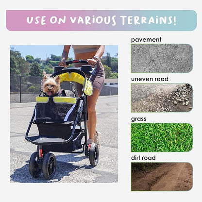 Petique Revolutionary Durable Pet Stroller 55LBS -