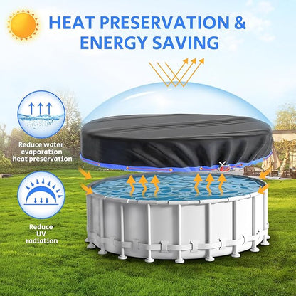 Bsmathom 18Ft Round Pool Cover for Above Ground Pools