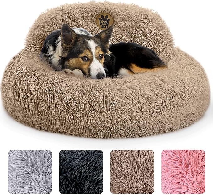PetJett Calming Dog Bed Medium Size Dog 30'' Donut 45 lbs