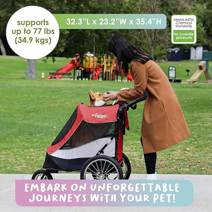 Petique Trailblazer Pet Jogger/Stroller 77LBS -