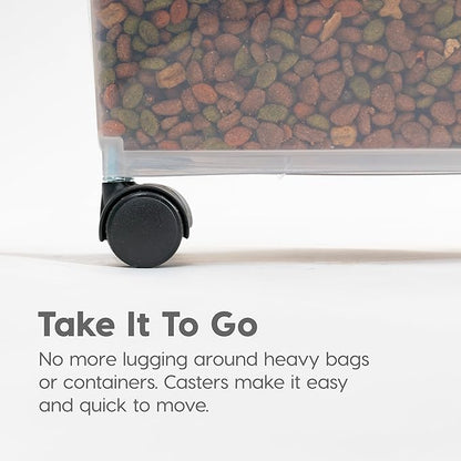 IRIS USA Dog Food Storage Container 30 lbs 11 lbs 2-Cup Scoop,