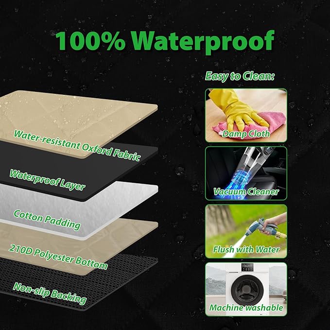 Dog Car Seat Cover for Tesla Model Y 100% Waterproof