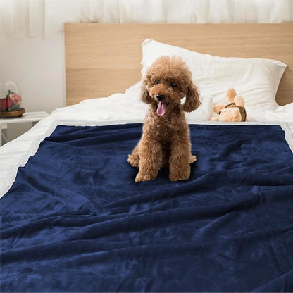 PetAmi Waterproof Dog Blanket for Small Medium Dog 29x40 Navy