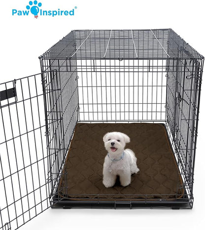 Paw Inspired Washable Padded Crate Mats for Dogs 47” x 29” Pad, 48-inch Kennels