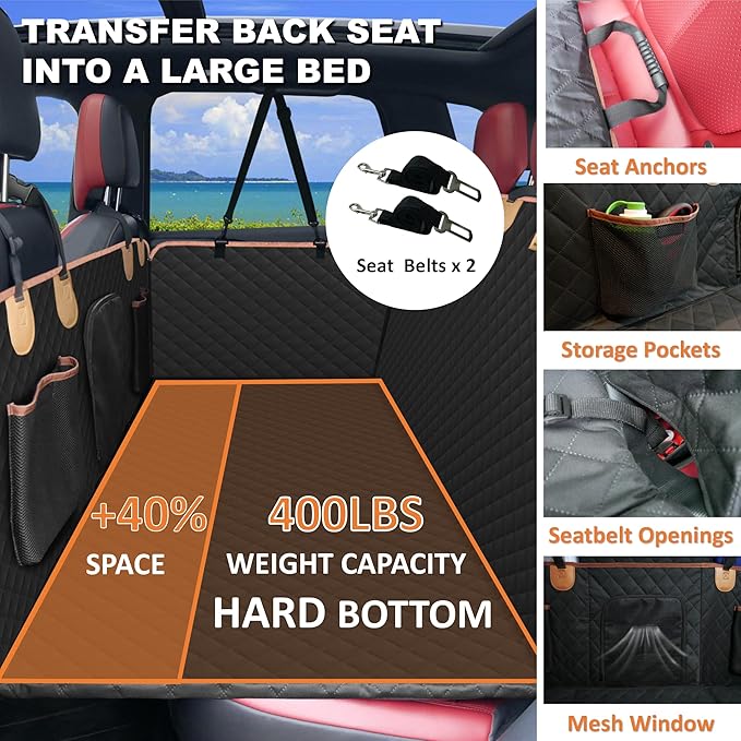 Back Seat Extender for Dogs Cats