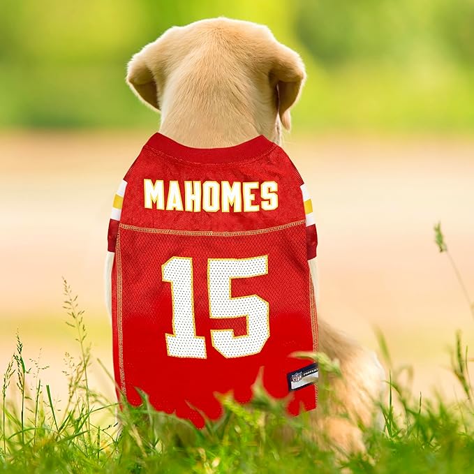 NFLPA Patrick MAHOMES PET Jersey, NFL Dog Shirt, Size XX-Large, Kansas City Chiefs Mesh Jersey for Dogs