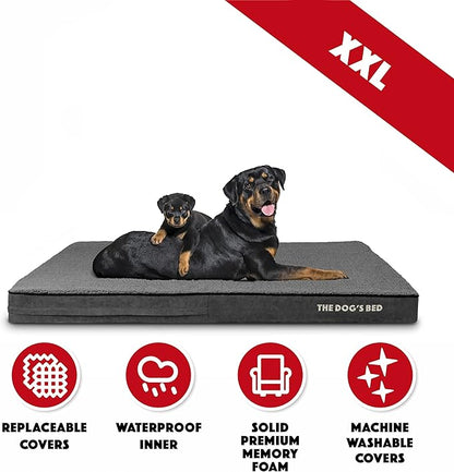 The Dog’s Bed Orthopedic Memory Foam Dog Bed 2XL Grey 54x36x4, Pain