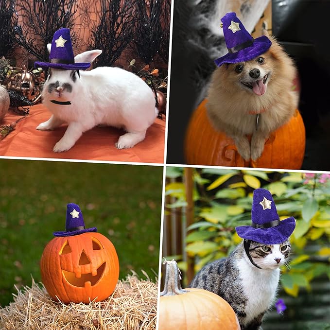 NAMSAN Pet Halloween Costumes Hat Cat Wizard Hat