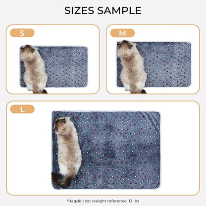 Luciphia 1 Pack 3 Blankets Super Soft Cute Dot Pattern Pet Blanket Flannel Throw for Dog Puppy Cat Dot Large(41x31), Blue